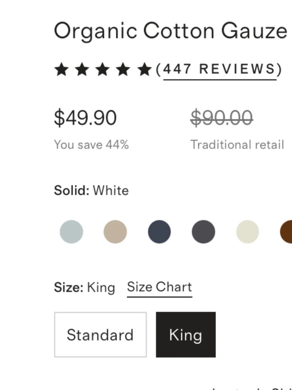 New king set of 2 airy gauze shams white